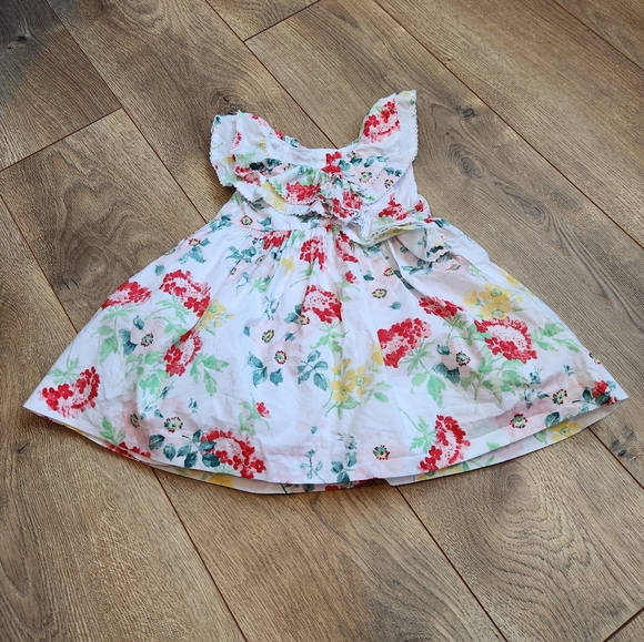 Janie and Jack Floral Dress with Ruffle Accents - Picture 1 of 3